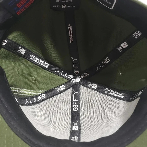 New York Yankees New Era 59Fifty Army Green 7 3/8  Fitted Hat - Picture 4 of 8